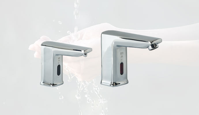 automatic Matching pair of faucet and soap dispenser